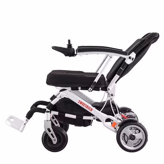 Silla de ruedas eléctrica ajustable con respaldo alto reclinable, silla de ruedas para personas mayores discapacitadas
