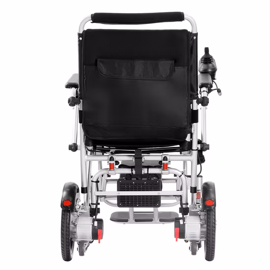 Silla de ruedas eléctrica reclinable, ligera, compacta, de aleación de aluminio, 21 kg, para adultos y niños