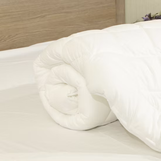 Edredón de fibra pongee tamaño Queen hipoalergénico textil para el hogar para todas las estaciones