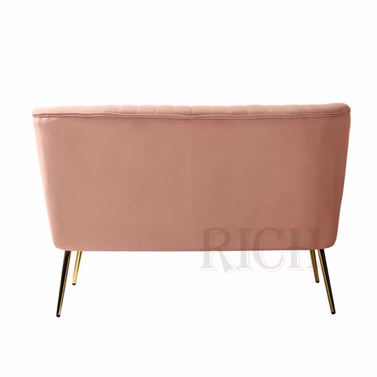 Sofá Loveseat de 2 plazas de tela con respaldo de canal