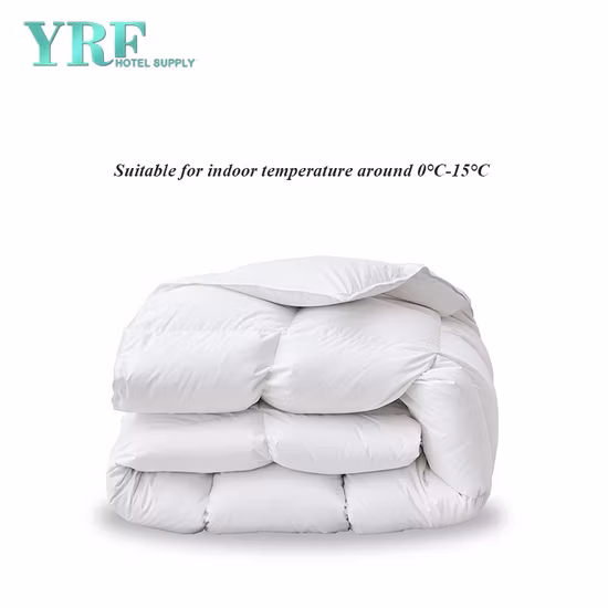 Hecho en China Suave 100% Algodón Plumón de Ganso Blanco Tamaño Queen 200X240 Cm para Hotel